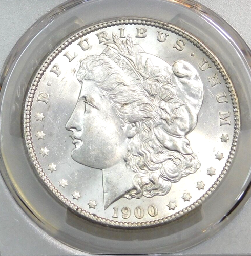 1900 P Morgan Silver Dollar PCGS MS62 White Frosty Luster PQ Just Graded #T36D - Picture 2 of 4