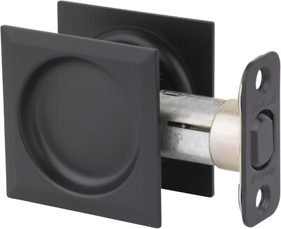 Kwikset 334SQT-514 Passage Pocket Door Locks, Matte Black