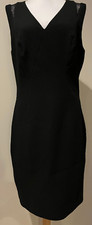 TAHARI Womens Perfect Black V Neck Dress - Sz 10