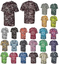 MENS PERFORMANCE DIGITAL DIGI CAMO CAMOUFLAGE, SHORT SLEEVE T-SHIRT CREW, XS-4XL