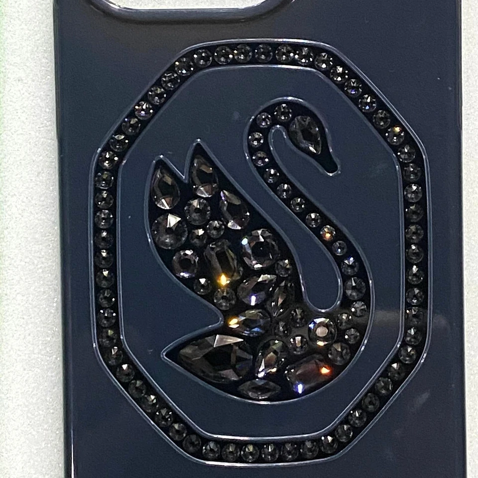 Swarovski Signum iPhone 14 Pro Smartphone Case Crystal Swan, Black - Image 3 of 4