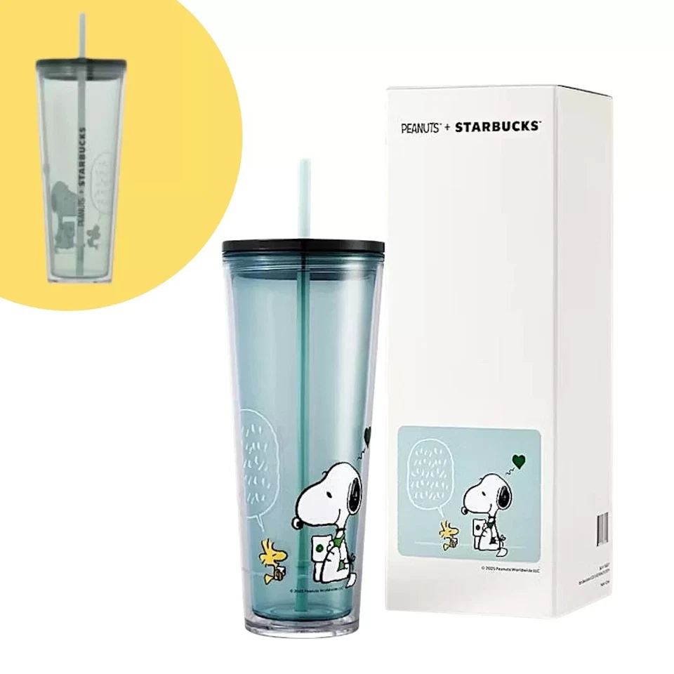 2025 Limited Edition Starbucks Insulated Mug Peanuts Joe Kind Snoopy Love 24 oz. - Image 2 of 4