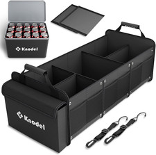 Organizador maletero extra grande de 3 compartimentos resistente para coche, SUV