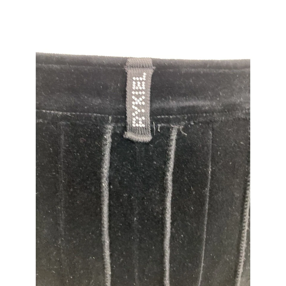 SONIA RYKIEL Black Velour Pleated A-Line Midi Skirt Size M - Image 4 of 4