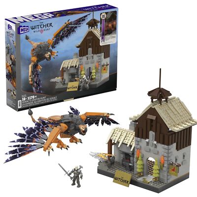 MEGA The Witcher Building Toys Set, Geralt s Griffin Hunt with 1170 Pieces