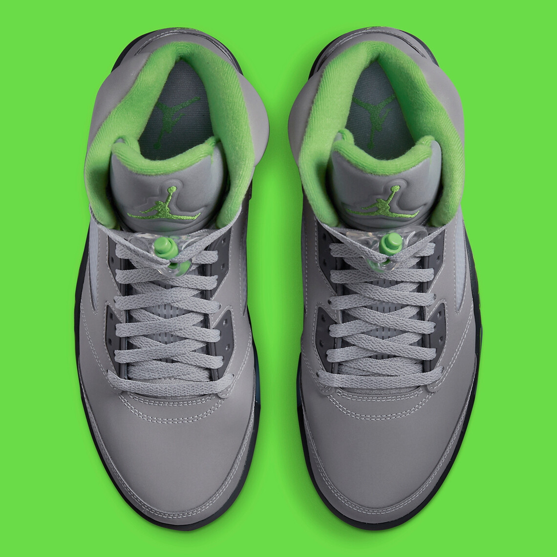 Nike Air Jordan 5 V Retro Green Bean Silver 3M DM9014-003 Men\'s Size 12 Nike Air Jordan Retro V 5 Green Bean 2022 Silver Grey Men main image 3
