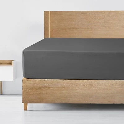 Fitted Sheet Premium Solid Deep Pocket Soft Microfiber Breathable Bottom Sheets