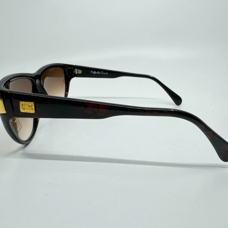 Очки солнцезащитные Rafaella Curiel темно-красные с оправой B дизайнерские винтажные женские 80-е H9296 - Изображение 3 из 4