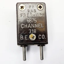 B.E. Co 6875 KC KHz FT-243 Ham Radio Crystal Military Amateur Ch. 318 6.87 MC 6P