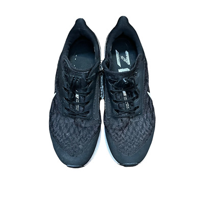 Nike Mens Air Zoom Pegasus 36 Running Shoes Size 7.5 Black Gray White Side Zip