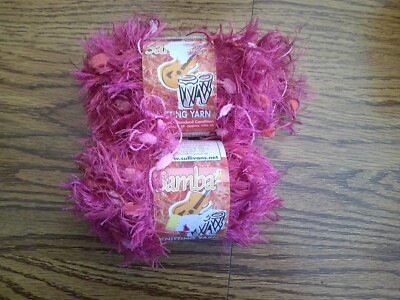 Samba Knitting Yarn Lot of 2 Eyelash 100% Polyester Flamenco 90403 50g