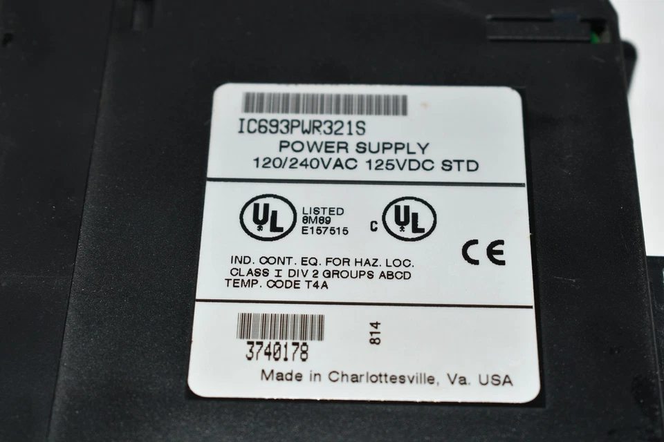 Módulo PLC fuente de alimentación GE Fanuc IC693PWR321S 90-30 120/240 VAC 125VDC STD  Foto 3 de 4