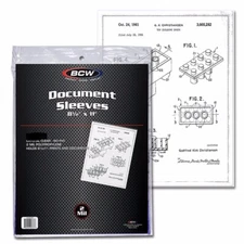 New (10 Pack) BCW 8.5x11  Photo Sleeve Clear Acid Free 8.5 x 11