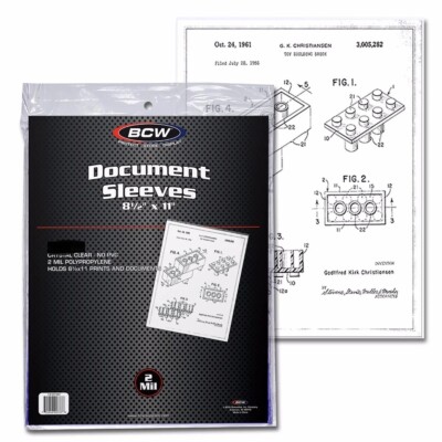 New (10 Pack) BCW 8.5x11  Photo Sleeve Clear Acid Free 8.5 x 11