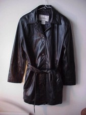 Modern Essentials Leather Coat, Ladies Womens Size Small
