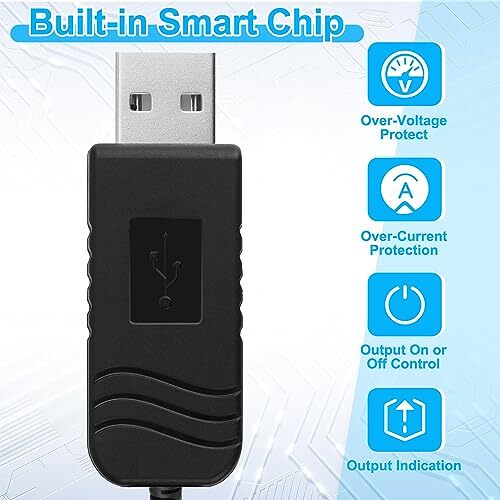 USB to DC 5V Power Cord Universal DC 5.5x2.1mm Barrel Plug Charging Cable3FT ... - Picture 5 of 7