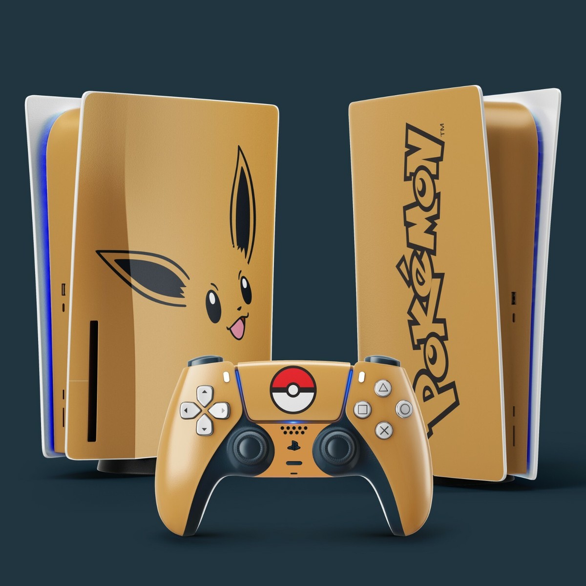 PS5 Standard / Digital Vinyl Skin & 2x Controller Skins, Pokémon