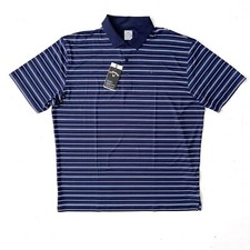 Callaway Nwt Polo Shirt Opti-Dri Peacoat Blue White Stripe Golf Shirt XL