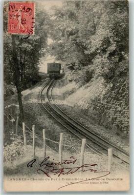 39477036 - Langres Zahnradbahn nach Cremailiere la Grande Descente 1906