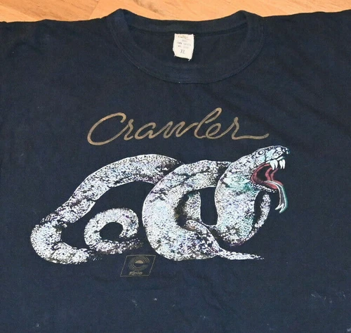 CRAWLER rock band concert tour tee shirt L/XL R 1970s vintage concert t-shirt, vintage, size XL, single stitch, B+ condition
