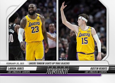 2024-25 Panini Instant NBA 364 LeBron James Austin Reaves LA Lakers PR 131 SSP