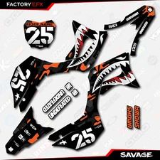 Black Orange Crf125 Savage Racing Graphics kit fit Honda 2019-2025 decal CRF 125