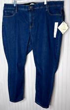 AVA VIV Womens JEANS 24 REG Blue Denin Mid-Rise Skinny Stretch Dark Wash NEW