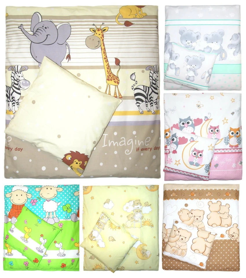 PRIMAWELA® 2-4 teiliges Set 70x78 für Baby Wiege Beistellbett Bettwäsche Kinderwagen