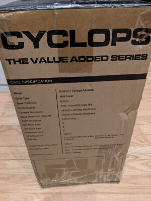 Aero Cool Cyclops Midi Desktop Tower Black Case new in box