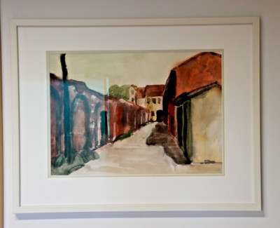 Aquarell Original auf Papier, 72x56 cm, Christian Hasse signiert, Neuruppin