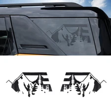 Rear Window Glass Decor Sticker Decals Trim For Ford Bronco Sport 2021-23 Black
