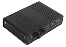 PC USB 5.1 Surround Sound Card With Optical Audio In/Out For Win11 Win10 Win8/7