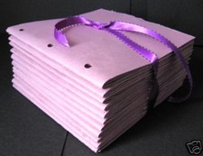 PINK 6X6 SEWN paper bag scrapbook album piecing 10 books