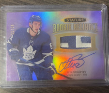 Ilya Mikheyev 2019-20 UD Stature Rookie Reliance Patch Auto /18 Maple Leafs RC
