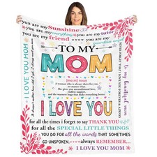 To My Mom Blanket Mothers Day Christmas Birthday Gift From Daughter Son Soft
