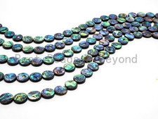 8mm/10mm/12mm/14mm Natural Abalone Flat Coin Shell beads, R2