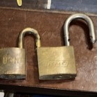 5-Vintage US Padlock, 1-USN Padlock; KMC lock, US, & WB Locks — photo 9