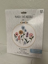Needle Creations Punch Needle Kit 6  Round-wildflowers Brand NEW