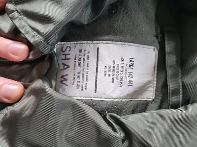 Vintage CWU-45/P Winter Weight Flight Jacket Isratex Inc Green