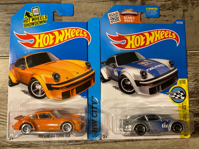  Hot Wheels Porsche LOT(2)*~ 934 Turbo RSR Silver Falken & Orange City   Read*