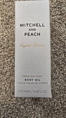 MITCHELL AND PEACH ENGLISH LEAF BODY OIL FULL SIZE 3.4 OZ***NEW IN BOX***