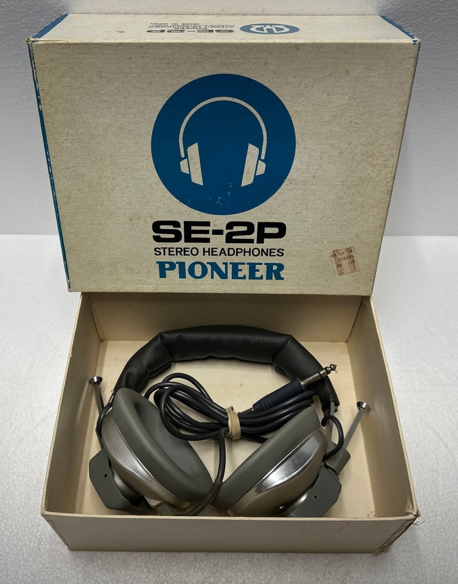 VTG PIONEER STEREO HEADPHONES SE-2P IN WHITE BOX! RARE MADE IN