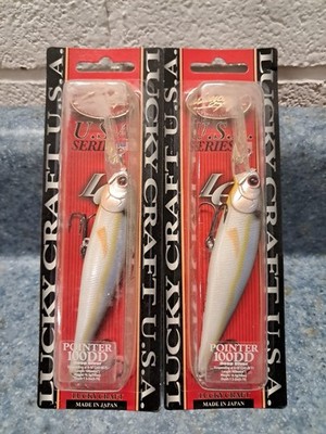 2 OG LUCKY CRAFT Pointer 100DD 5/8oz  100mm Luckycraft Suspending Jerkbait Rare!