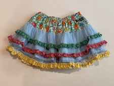 Matilda Jane Girls Twirling Tulle Skirt Field of Flowers Brilliant Daydream Sz 4