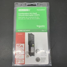 Square D by Schneider Electric HOM115CAFIC 15 Amp Arc Fault Interrupter