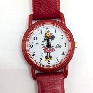 Vintage Lorus Walt Disney Minnie Mouse Moving Hands Plastic Quartz Watch *As Is