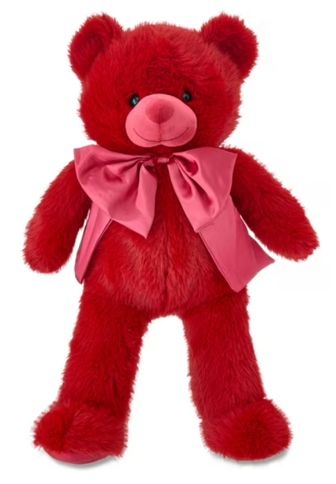 Large Bear Plush, Red, 23