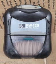 Zebra RW 420 Mobile Thermal Printer- BLUETOOTH NO BATTERY NO PSU UNTESTED 