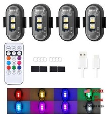 Wireless Strobe Lights with Remote Control Motorcycle Car LED 8 Colors 4 Pack