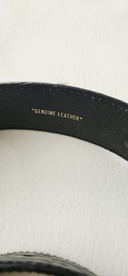 Vintage Gianni Versace Black Croc Alligator Embossed Leather  display picture 1